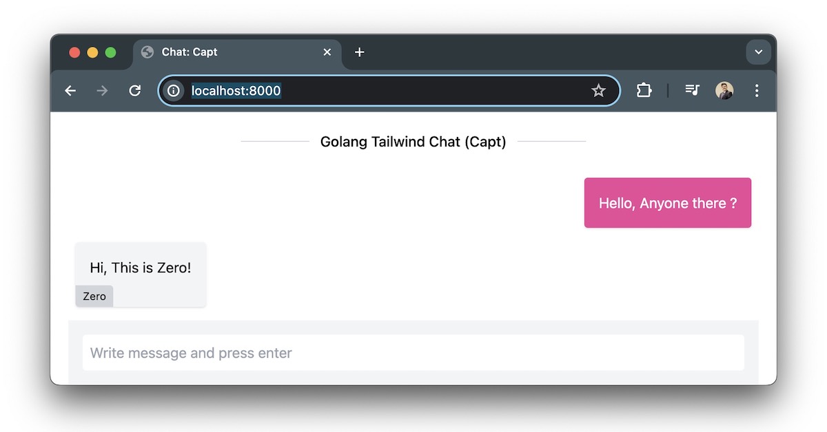 WebSockets: Anonymous Chat Server in Golang and Tailwind